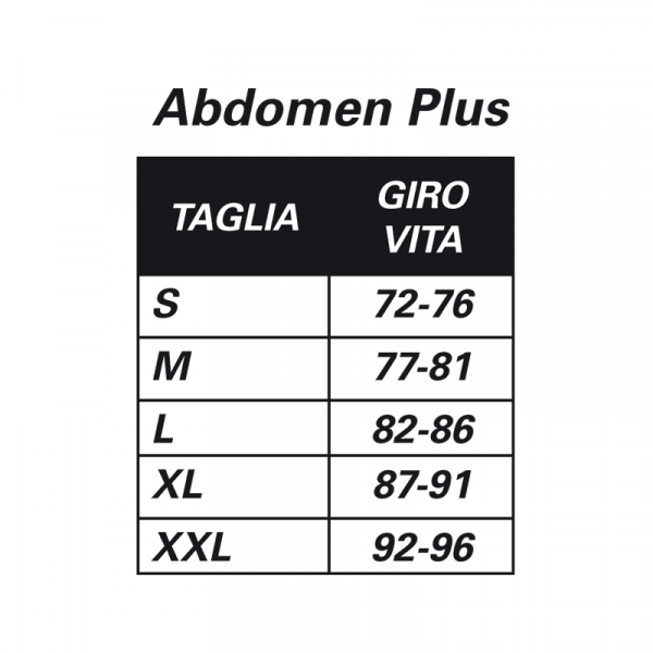tabelle-taglie_-abdomen slimagra sanico